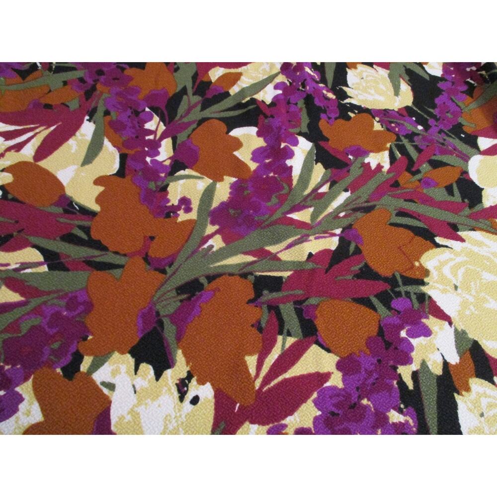 LULAROE CASSIE PULL ON SKIRT MULTI COLOR YELLOW PURPLE BLACK FLORAL SIZE 3XL - Picture 3 of 3